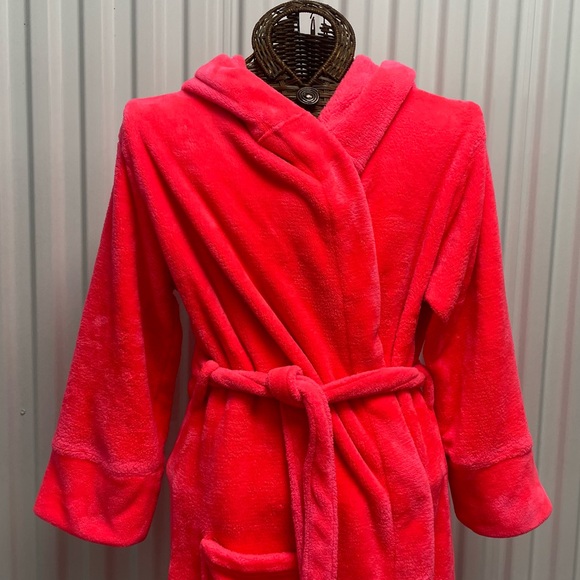 Victoria Secret “PINK” Sequins Fleece Plush Bath Robe Size M/L - Picture 3 of 11